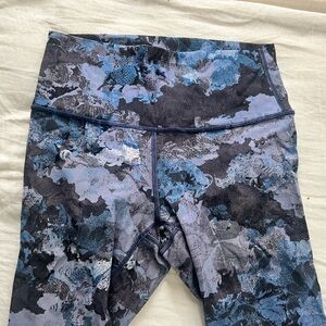 lululemon athletica Blue and Black Leggings